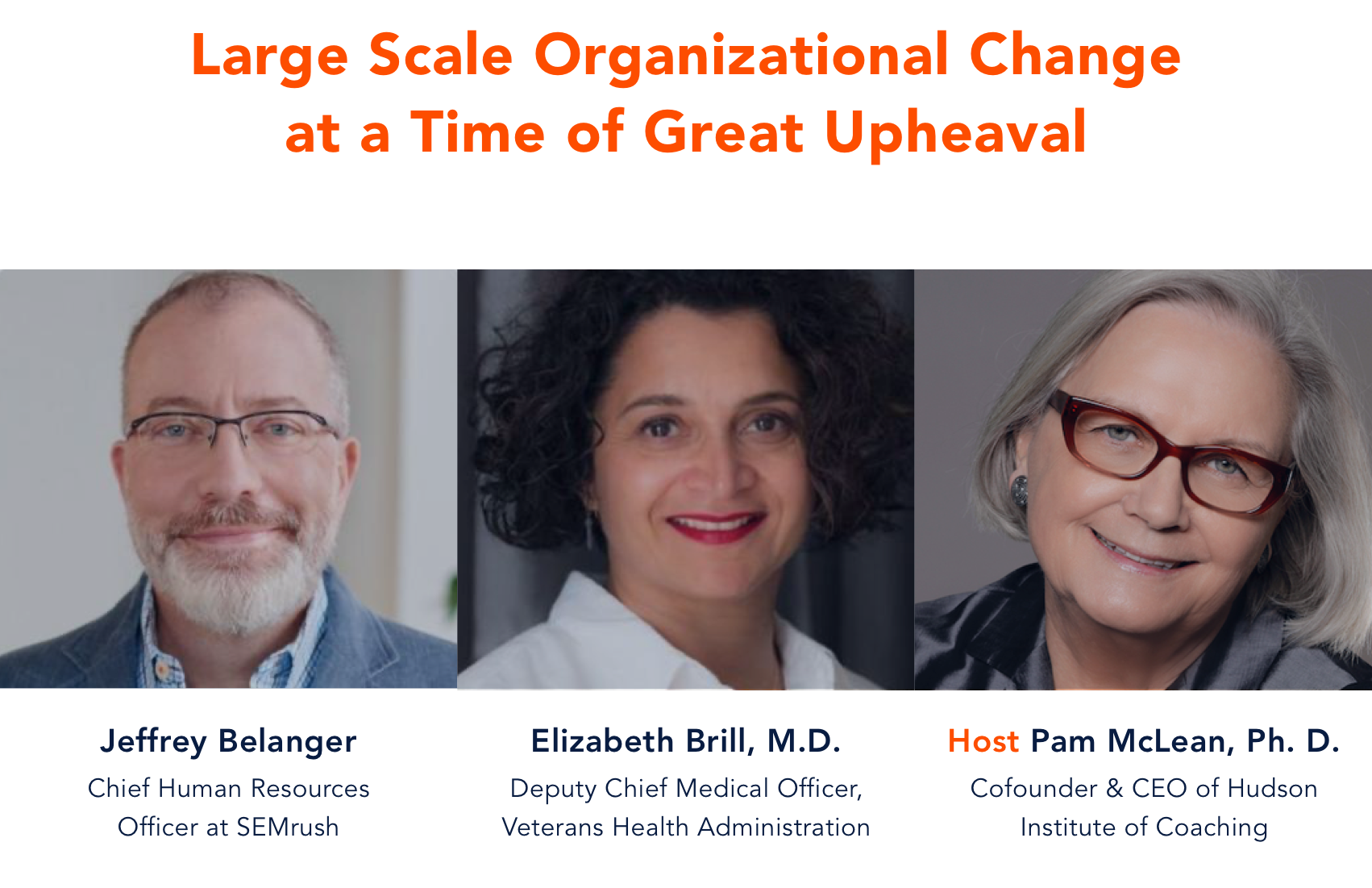 Recap: Large-Scale Organizational Change at a Time of Great Upheaval